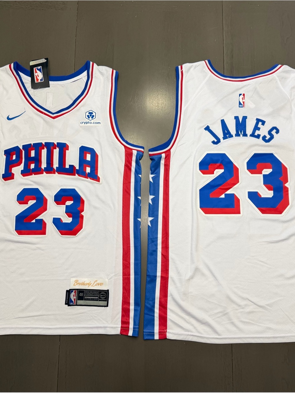 White LeBron 76ers Jerseys
